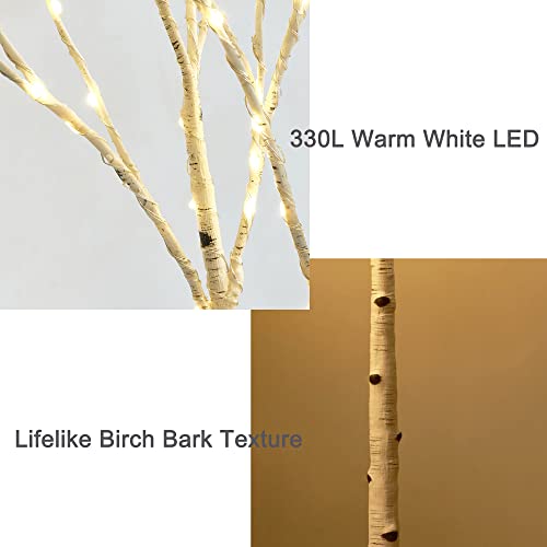 Birch Tree with Lights 4FT 200 Fairy Lights for Indoor Outdoor Decor B573