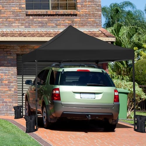 Heavy Duty Pop Up Canopy Tent 10x20 with Wheeled Carry Bag, White Q36763