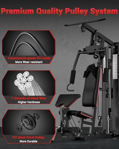 Full Body Home Gym Machine with 150LBS Weight Stack V448592