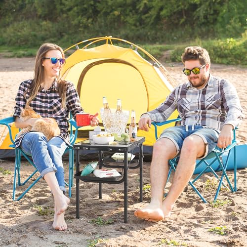 Folding Camping Table Small 2ft, Portable with Extra Space, Aluminum V581