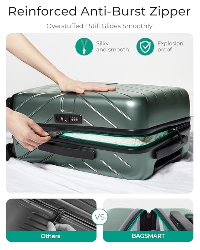 Carry On Luggage 22x14x9 with TSA Lock, Hardside Spinner Suitcase 20 Inch J7440