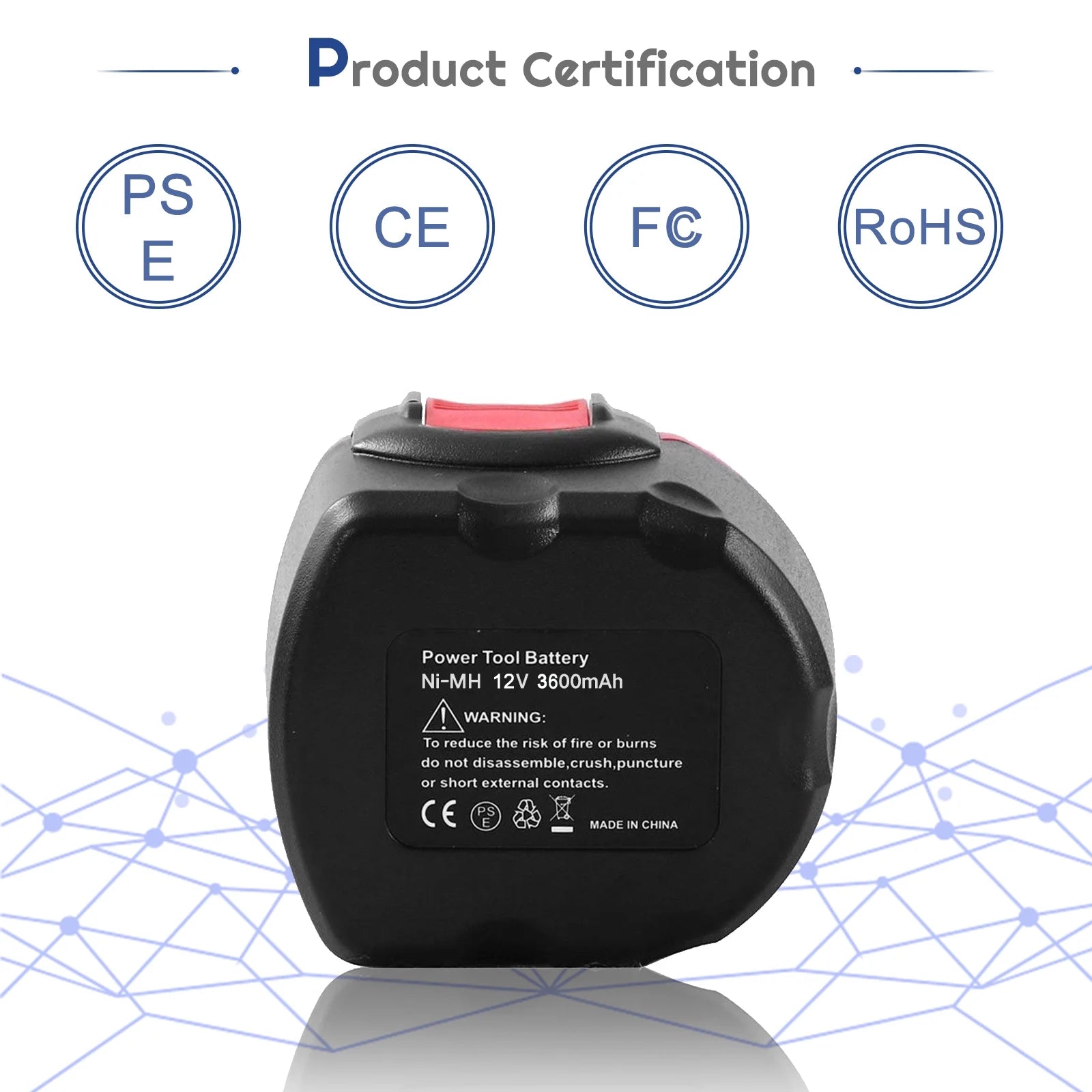 12V 3.6Ah Ni-MH Cordless Power Tool Battery R24554