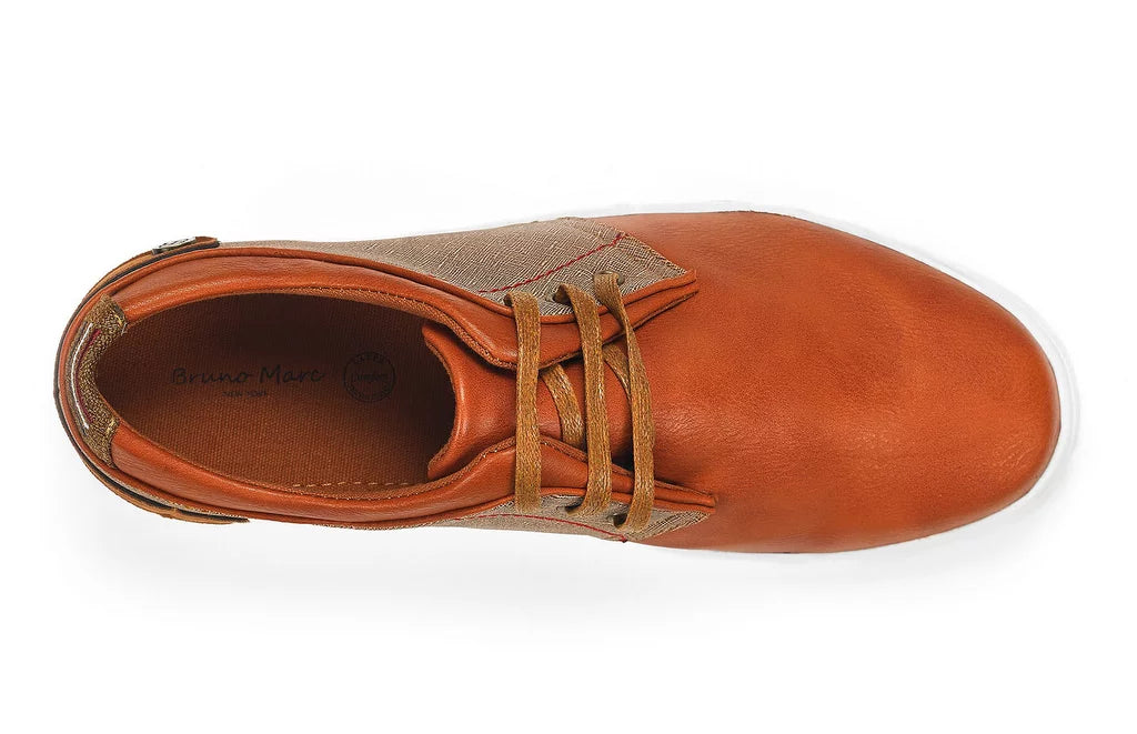 Men's Mesh Leather Slip On Sneakers V258