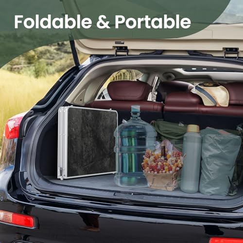 Folding Camping Table Small 2ft, Portable with Extra Space, Aluminum V581