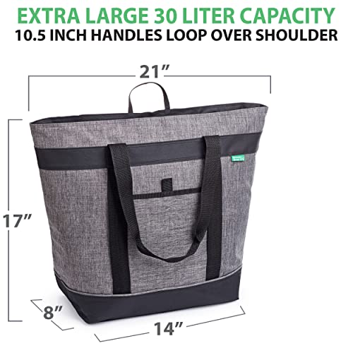 Insulated Cooler Bag with Thermal Lining, Collapsible for Grocery, Travel, Beach, and Picnic W52787