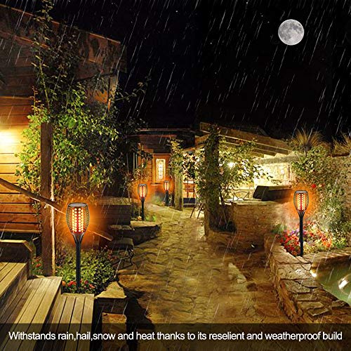 43" Flickering Flame Torch Lights Outdoor Waterproof for Yard Garden Pathway 4-Pack W755732