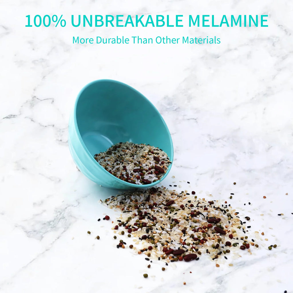 Melamine Mixing Bowl Set with Lids, 3-Piece Nesting Bowls, Dishwasher Safe G6831