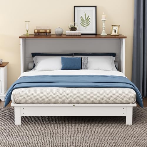Modern Farmhouse Solid Wood Murphy Bed Chest Queen U152946