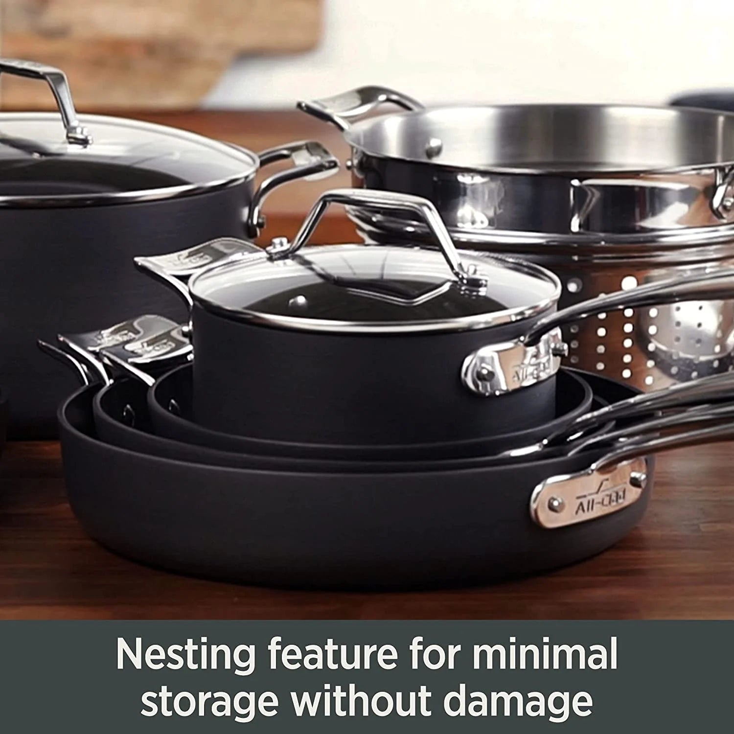 Hard Anodized Nonstick Fry Pan Set, 8.5 & 10.5 Inch I717