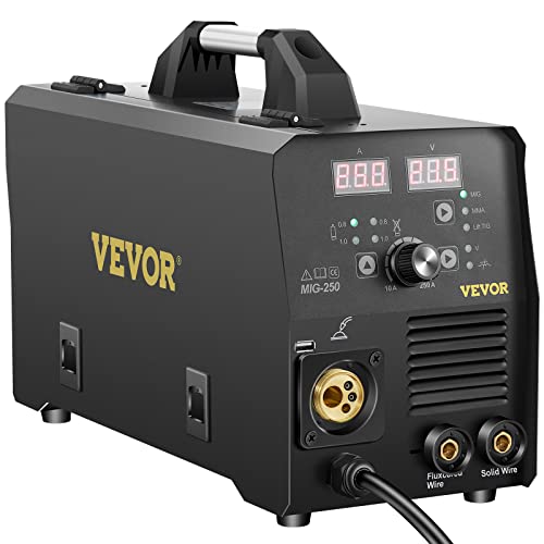 MIG Welder 3 in 1, 220V Flux Core/Gas/Solid Wire, Multiprocess Welding Machine P877956