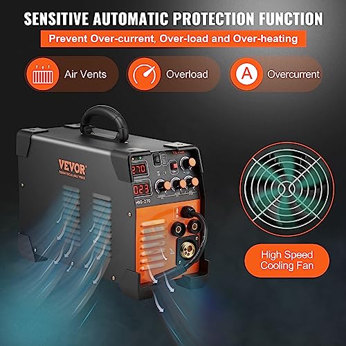 MIG Welder 270 Amp, 3 in 1 Portable Welding Machine with IGBT Inverter J457577