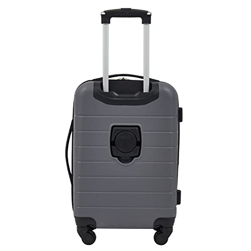 Smart Luggage Set with Cup Holder and USB Port, 20-Inch Carry-On D90568