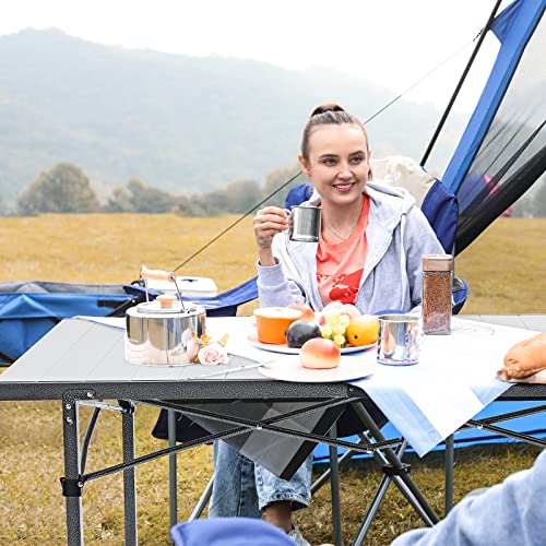 Folding Camping Table Aluminum Roll Up Portable Picnic Table Q486920