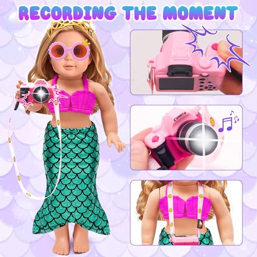 18 Inch Doll Travel Set with Suitcase, Dress, and Accessories B481