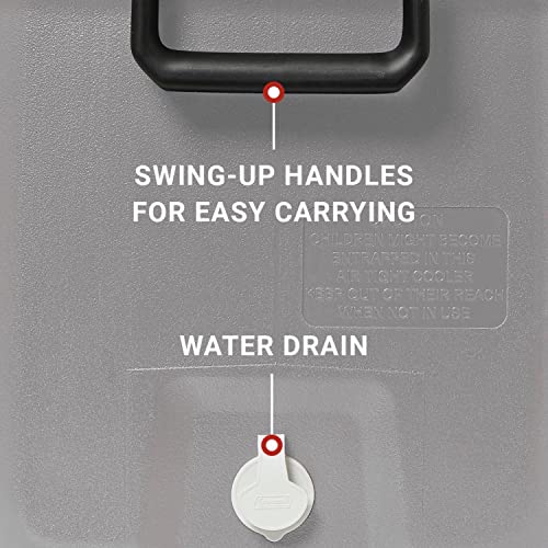 Insulated Portable Hard Cooler, Leak-Resistant, Keeps Ice up to 5 Days N135