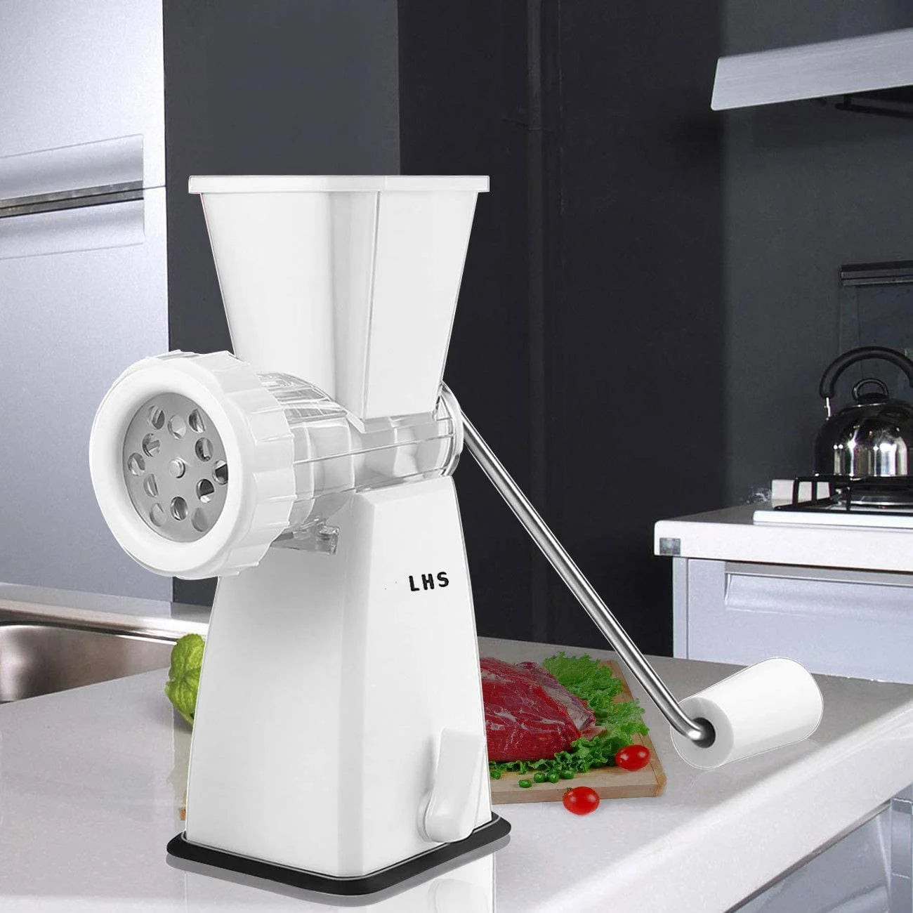 Manual Meat Grinder with Stainless Steel Blades O9276