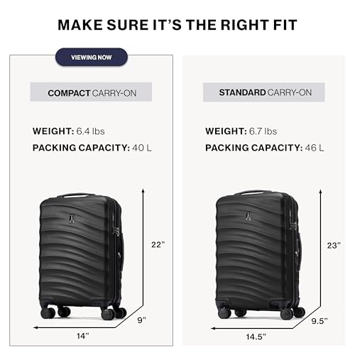 Hardside Expandable Carry-On Luggage with 8 Spinner Wheels and TSA Lock Q7052
