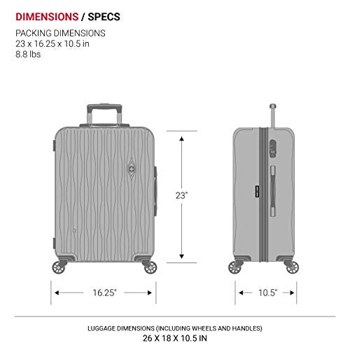 Expandable Hardside Luggage with Spinner Wheels and TSA Lock, Carry-On 19-Inch X51908