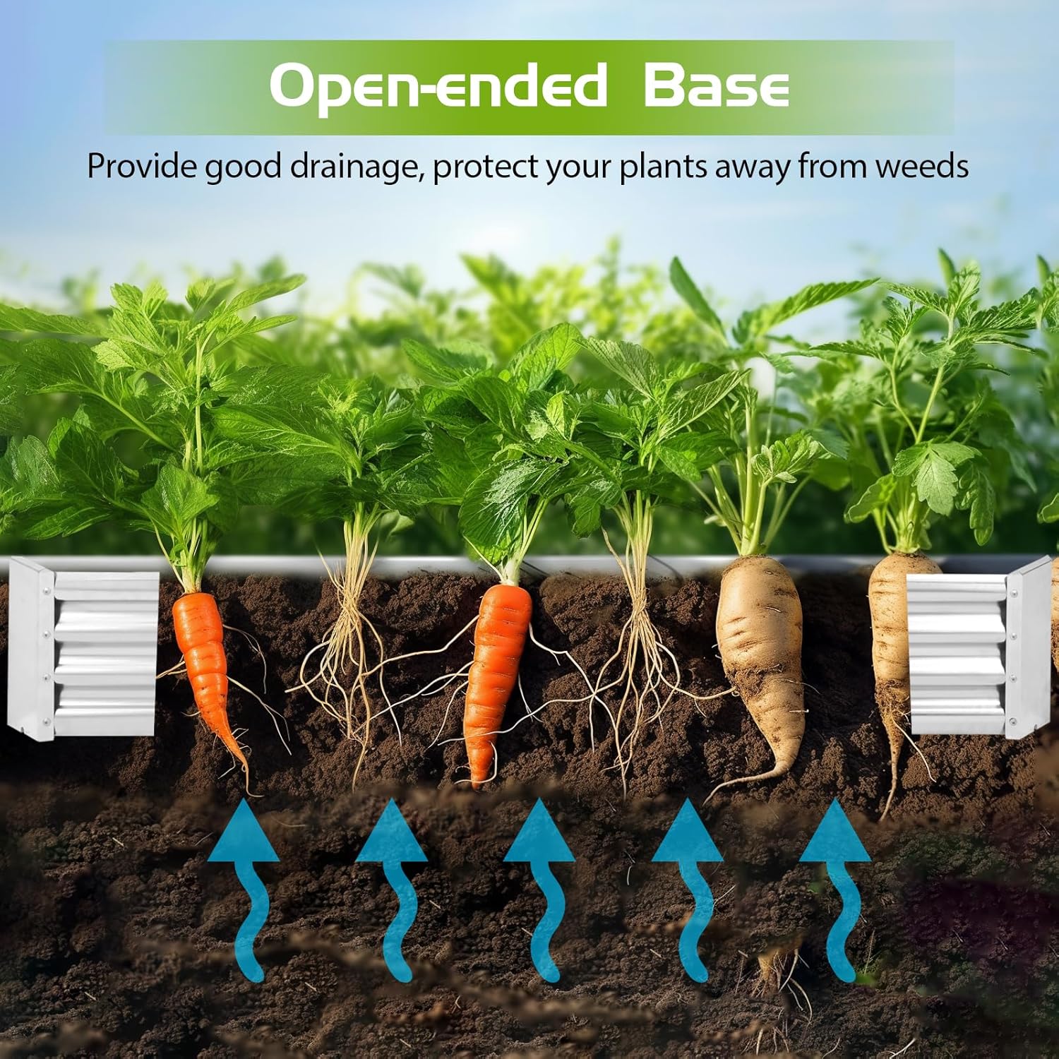 Galvanized Raised Garden Bed with Greenhouse Cover, 6x3x3FT B977