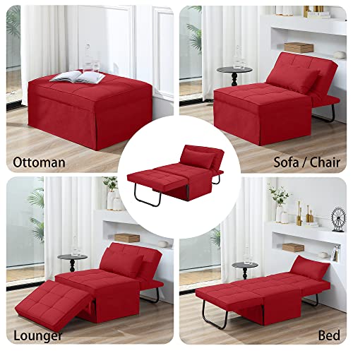 Folding Sofa Bed with Adjustable Backrest, Dark Grey Q8430