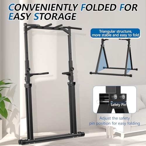 Pull Up Bar Dip Station for Home Gym Strength Training C855