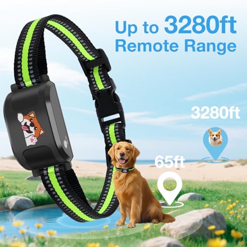 Wireless GPS Dog Fence and Training Collar, Waterproof Rechargeable O1867