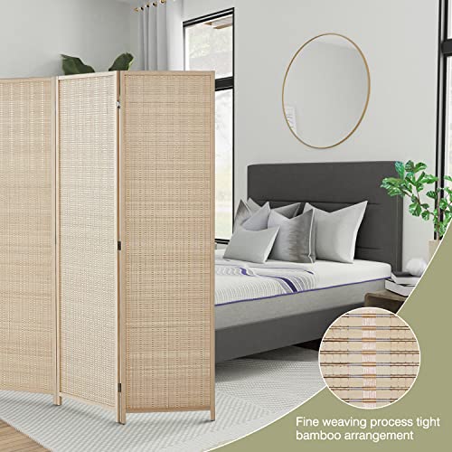 Bamboo Room Divider 6 Panel Folding Privacy Screen for Home H37149