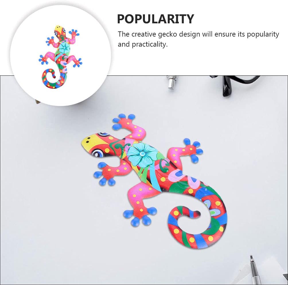 Iron Gecko Wall Art Decor 3D Metal Sculpture N749516
