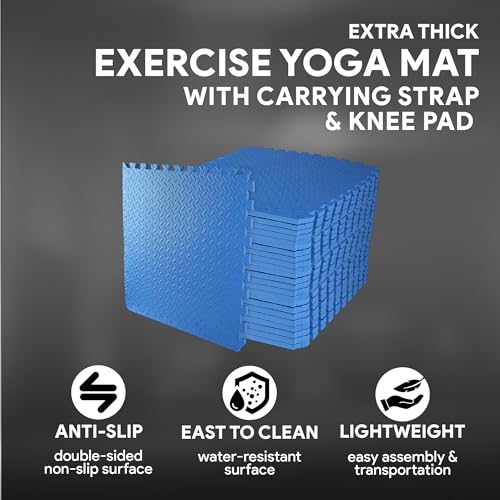 Puzzle Exercise Mat with EVA Foam Interlocking Tiles for MMA, Gymnastics and Home Gym H787