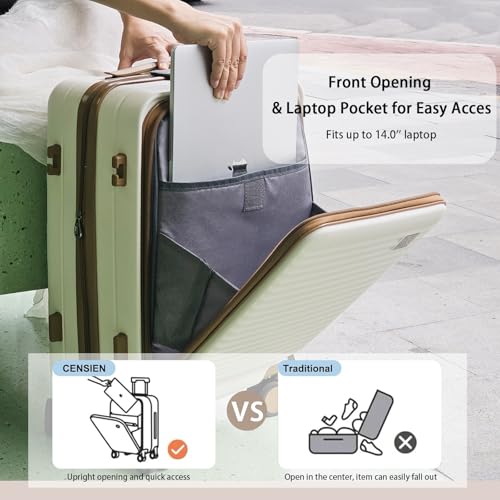 Expandable Hardside Carry-On Luggage with Spinner Wheels and TSA Lock Y87100