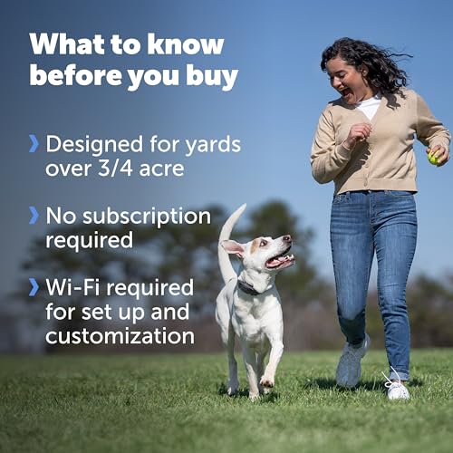 GPS Dog Fence for Yards 3/4 Acres or Larger with Wireless Collar P3787