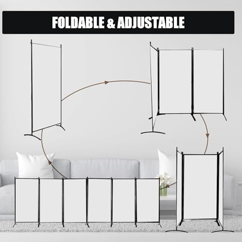 Room Divider, 6-Panel Folding Privacy Screen, Freestanding Partition G607