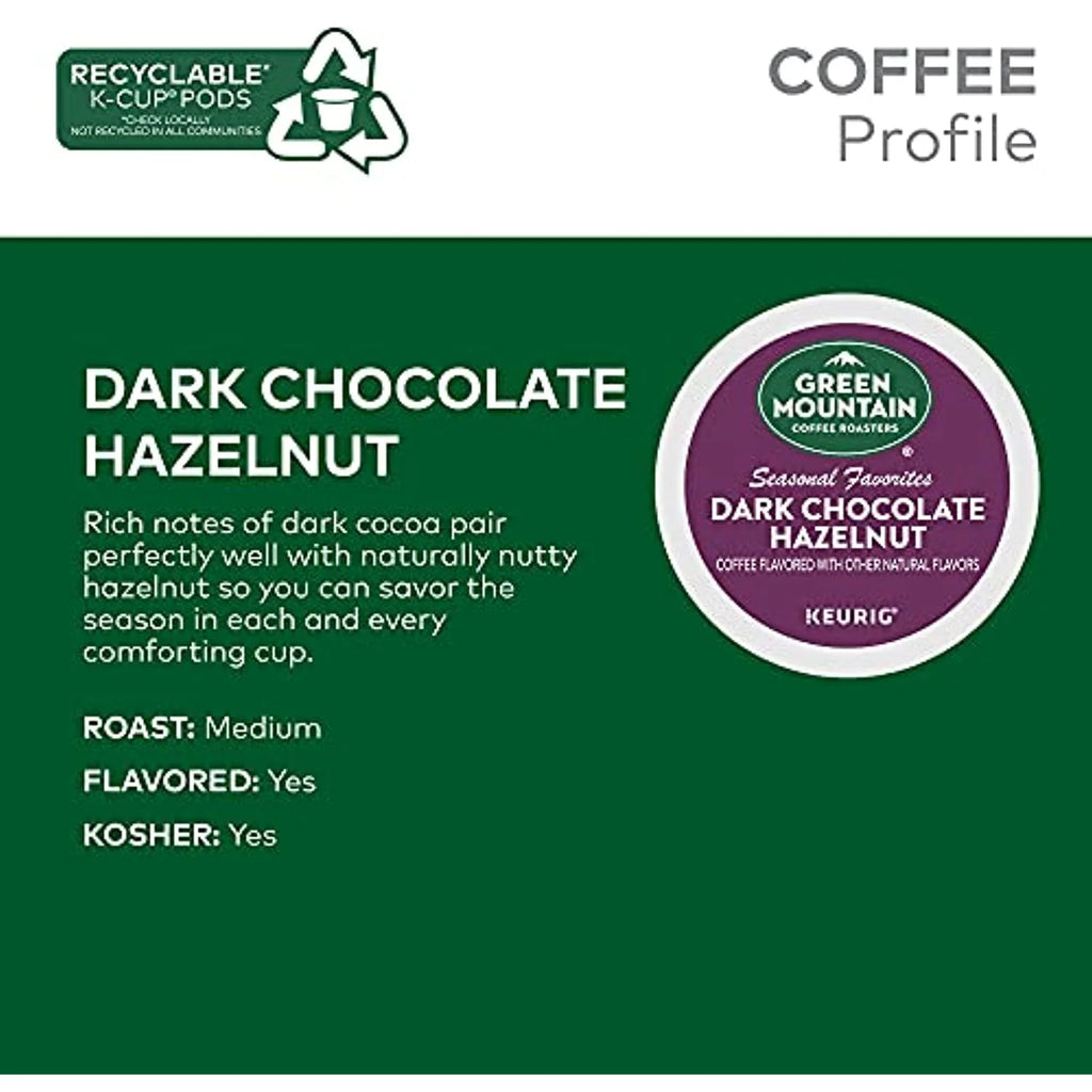 Dark Chocolate Hazelnut Coffee, Single Serve K-Cup Pods, 72 Count W52784