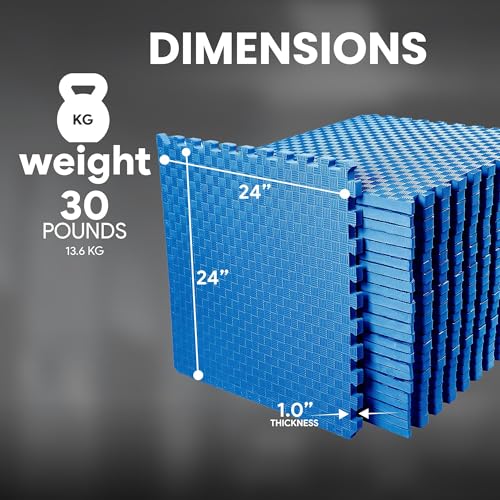 Puzzle Exercise Mat with EVA Foam Interlocking Tiles for MMA, Gymnastics and Home Gym H787