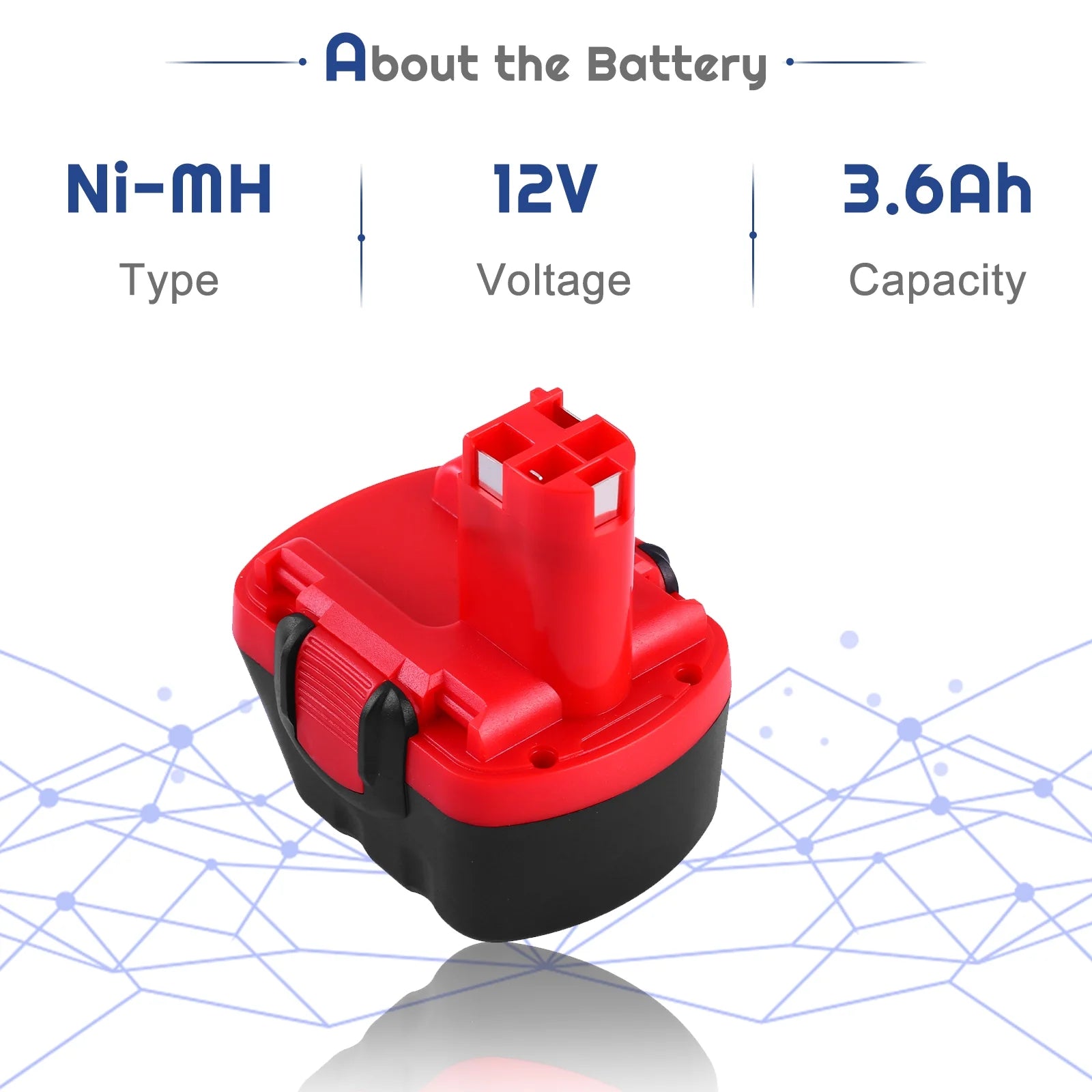 12V 3.6Ah Ni-MH Cordless Power Tool Battery R24554