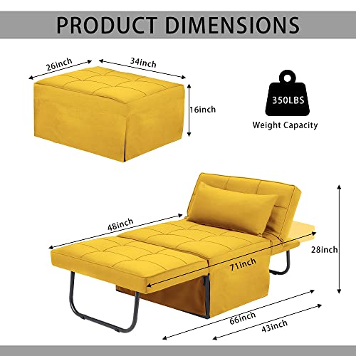 Folding Sofa Bed with Adjustable Backrest, Dark Grey Q8430