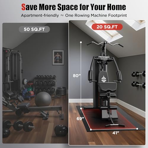 Home Gym Equipment with 154LBS Weight Stack for Full Body Strength Training X9510