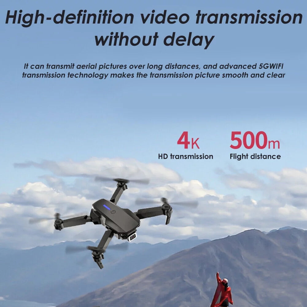 4K HD Dual Camera RC Drone with WiFi FPV, 4 Batteries Included X1312