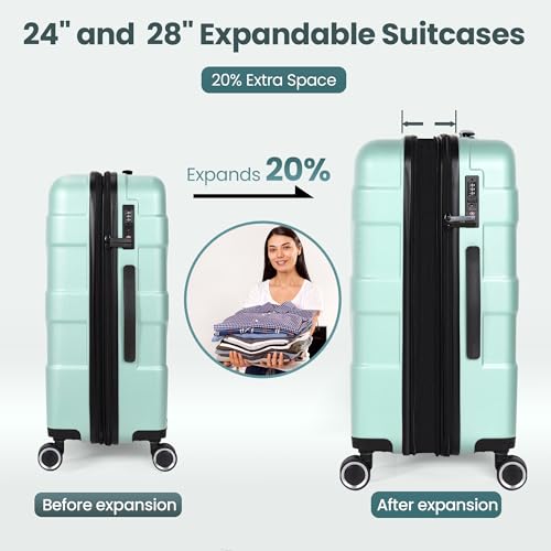 Hardside Carry-On Luggage 22x14x9 with Spinner Wheels G556