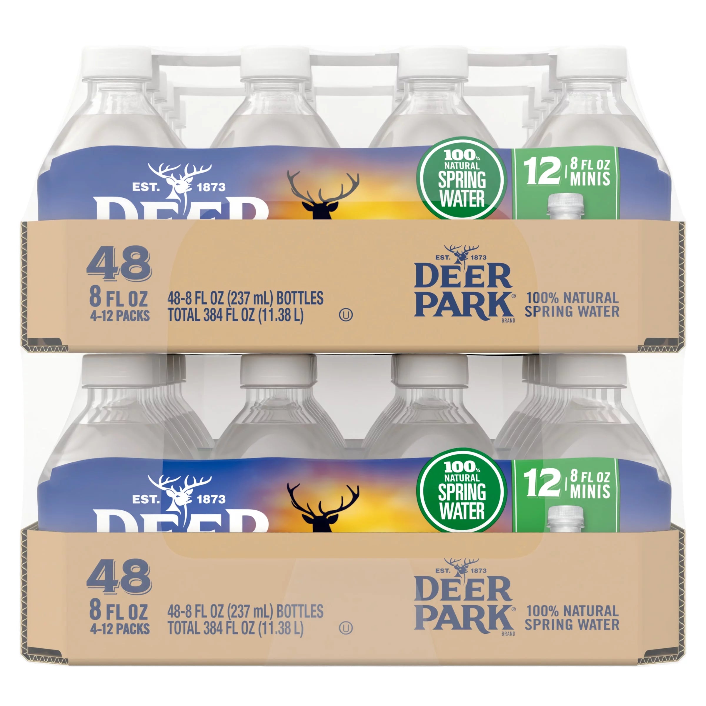 Natural Spring Water 8oz Mini Plastic Bottles 48 Pack Z914