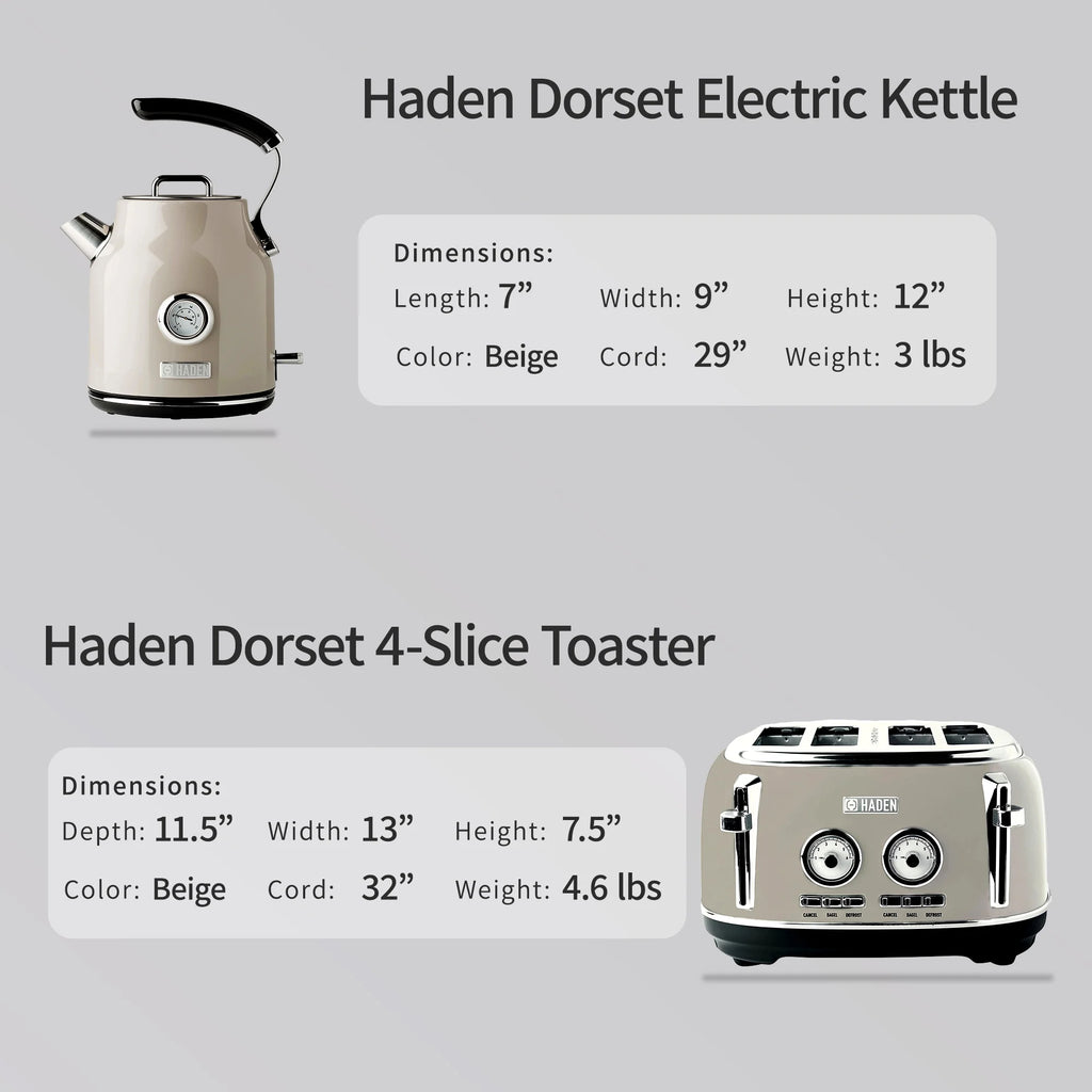 Stainless Steel Electric Kettle with 4 Slice Toaster S591526