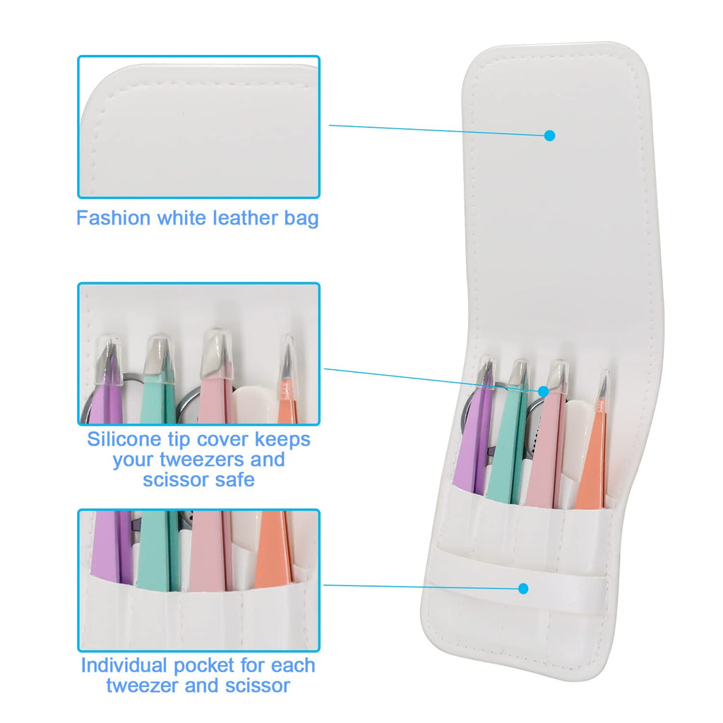 LED Light Compact Mirror with 10x Magnification and Tweezer Set K3737