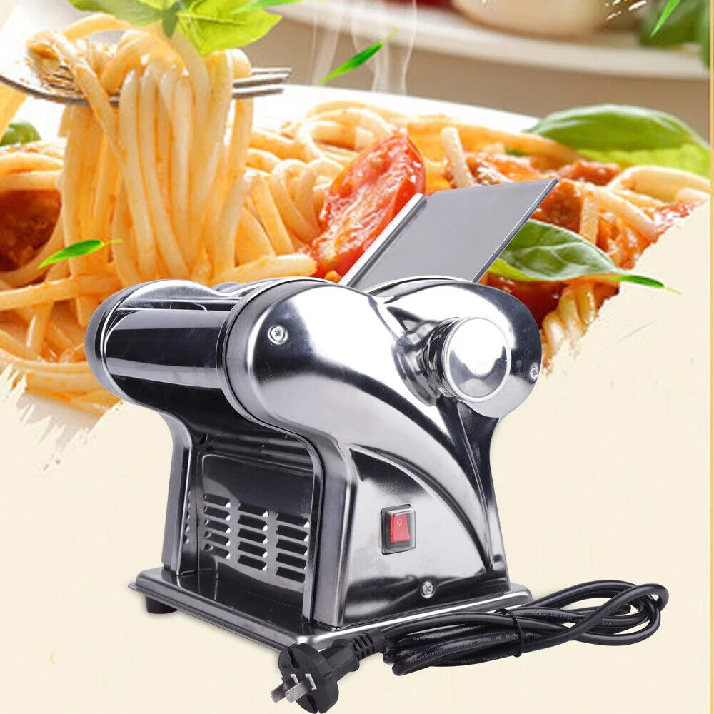 110V Commercial Electric Pasta Machine 6-Speed with Two Blades I397