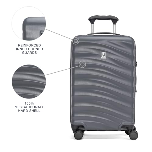 Hardside Expandable Carry-On Luggage with 8 Spinner Wheels and TSA Lock Q7052