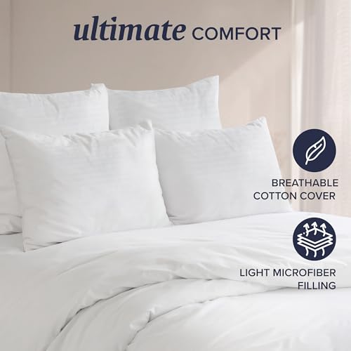 Bed Pillows Standard/Queen Size Set of 2 - Down Alternative Pillow for Sleeping F6851