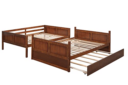 Twin Over Full Bunk Bed with Slide and Stairs for Kids I642
