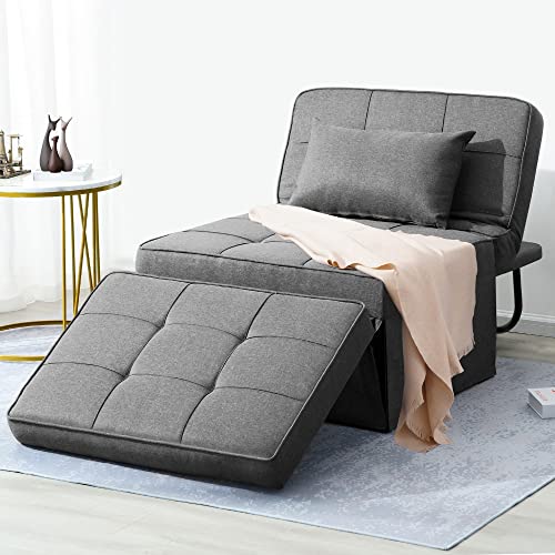 Folding Sofa Bed with Adjustable Backrest, Dark Grey Q8430