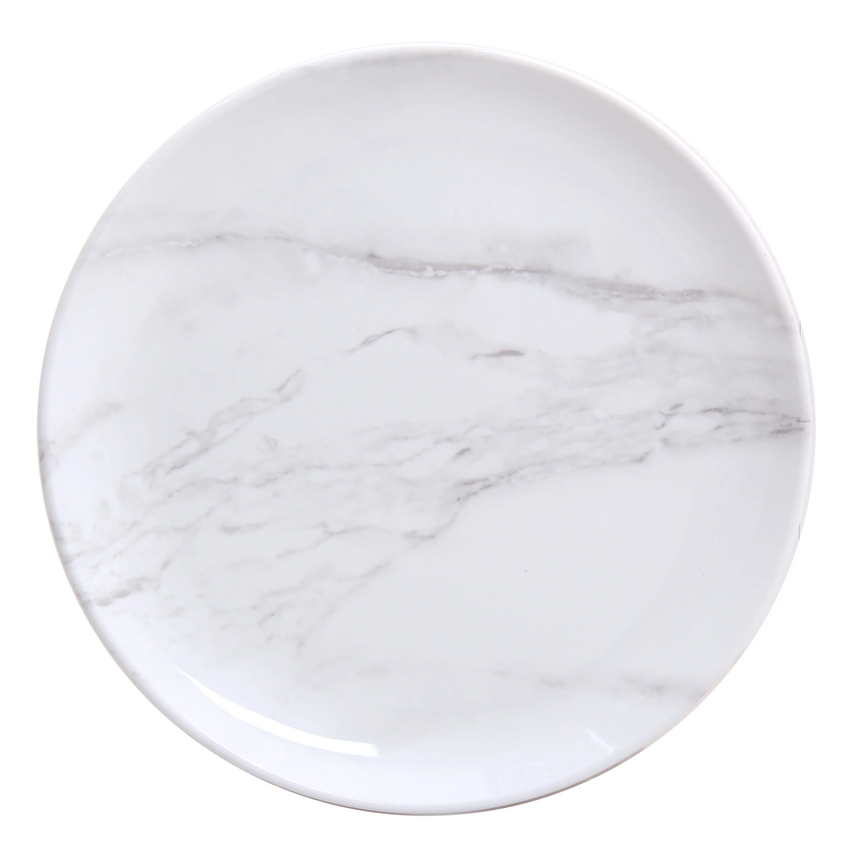 12-Piece Grey and White Marble Dinnerware Set L80042