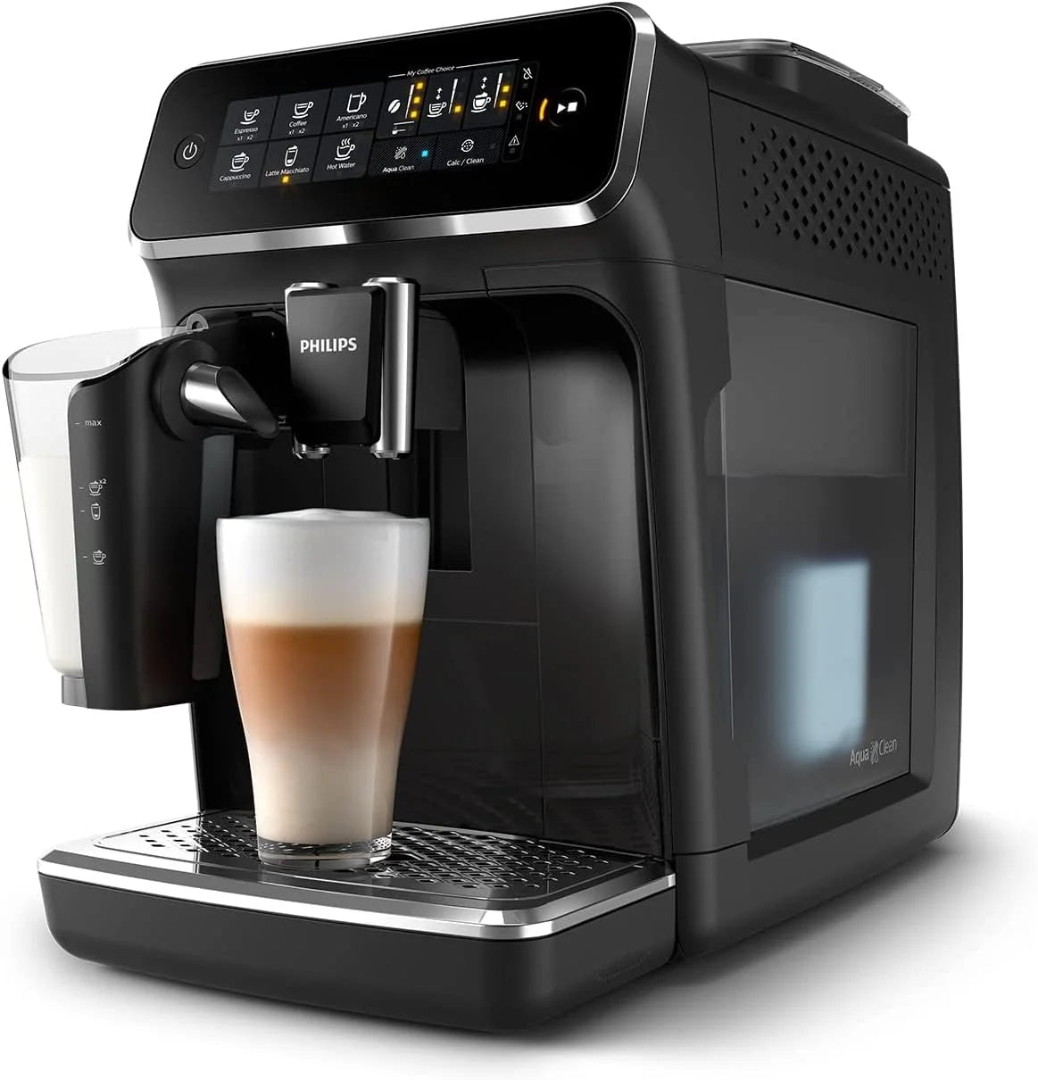 Fully Automatic Espresso Machine with LatteGo, Black F6493
