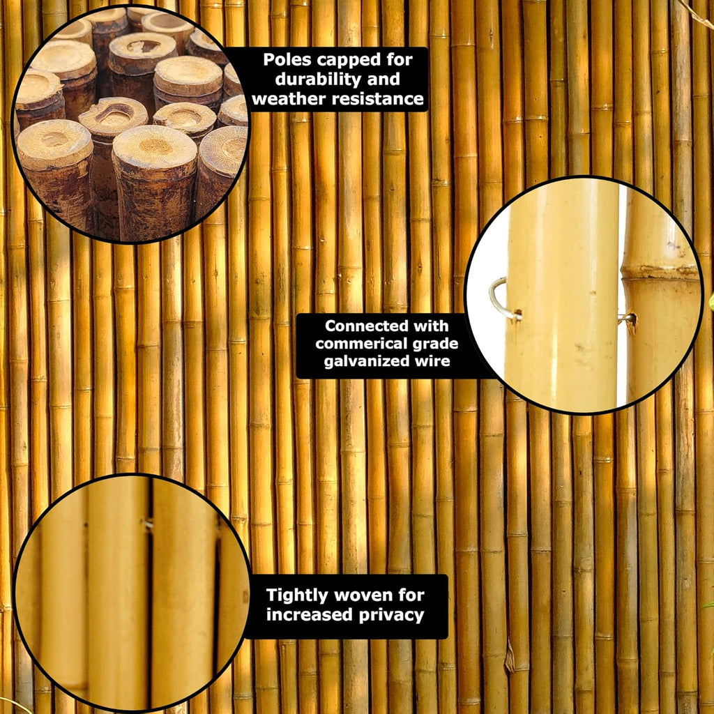 Natural Bamboo Fencing Decorative Rolled Fence Panel F419785